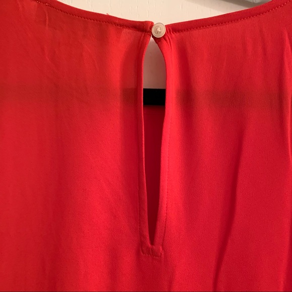 LOFT Tulip Sleeve Peplum Top Red Small - Picture 8 of 11
